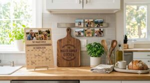 Useful gift ideas for parents including custom calendar and engraved items