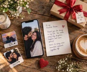 Items showing what makes a birthday gift for boyfriend feel personal